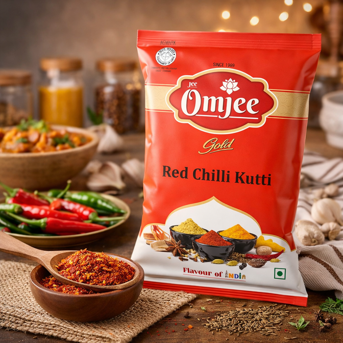 Mirch Kutra – Coarse Ground Flakes, Organic Packing (मिर्च कुटरा)